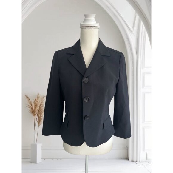 HALOGEN Black Office Three Button Blazer Size Medium - Picture 1 of 6